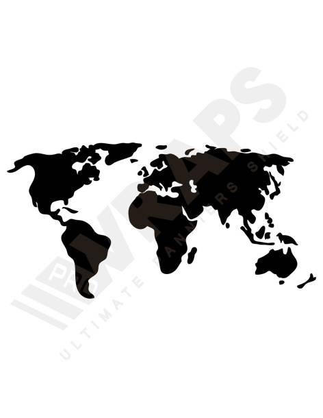 Sticker map of the world