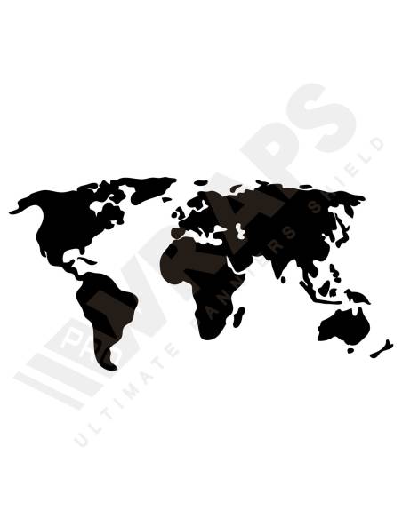 Sticker map of the world