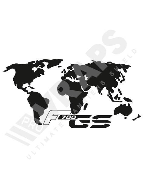 Sticker F700GS world map
