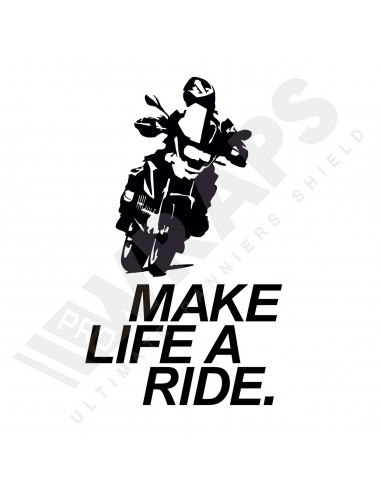 BMW Make Life a Ride sticker  vertical