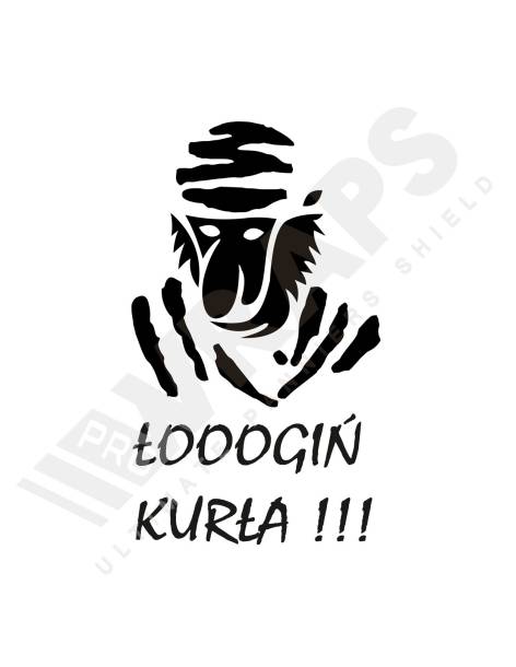 Naklejka Beduin ŁOOOGIŃ KURŁA !!!