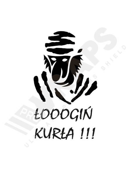 Naklejka Beduin ŁOOOGIŃ KURŁA !!!