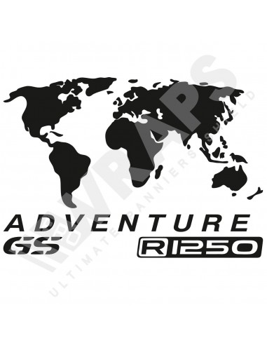 Naklejka mapy świata ADVENTURE R1250 GS