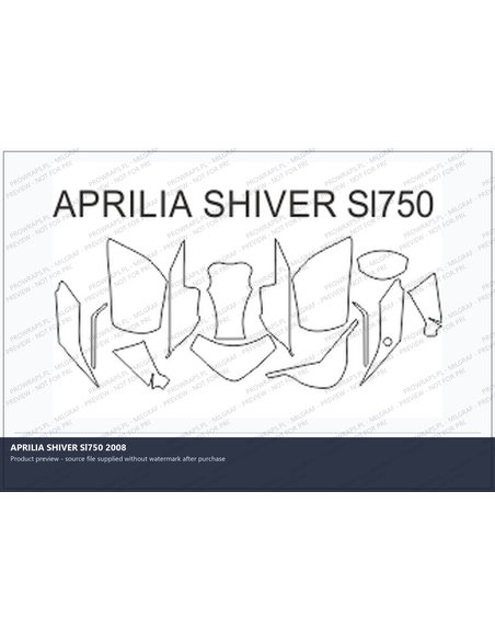 PPF Template - APRILIA SHIVER Sl750 2008