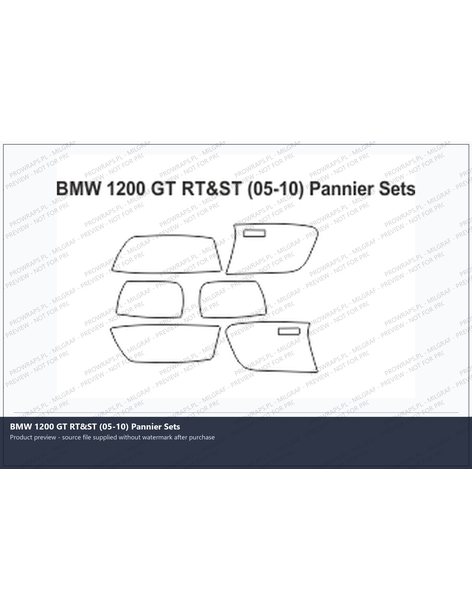 PPF Template - BMW 1200 GT RT&ST (05-10) Pannier Sets