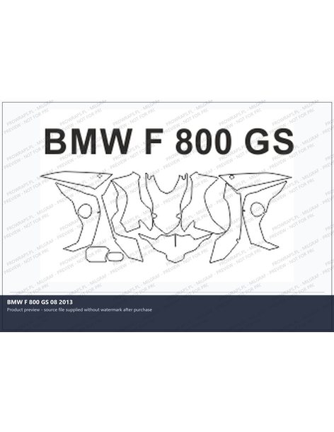PPF Template - BMW F 800 GS 08 2013
