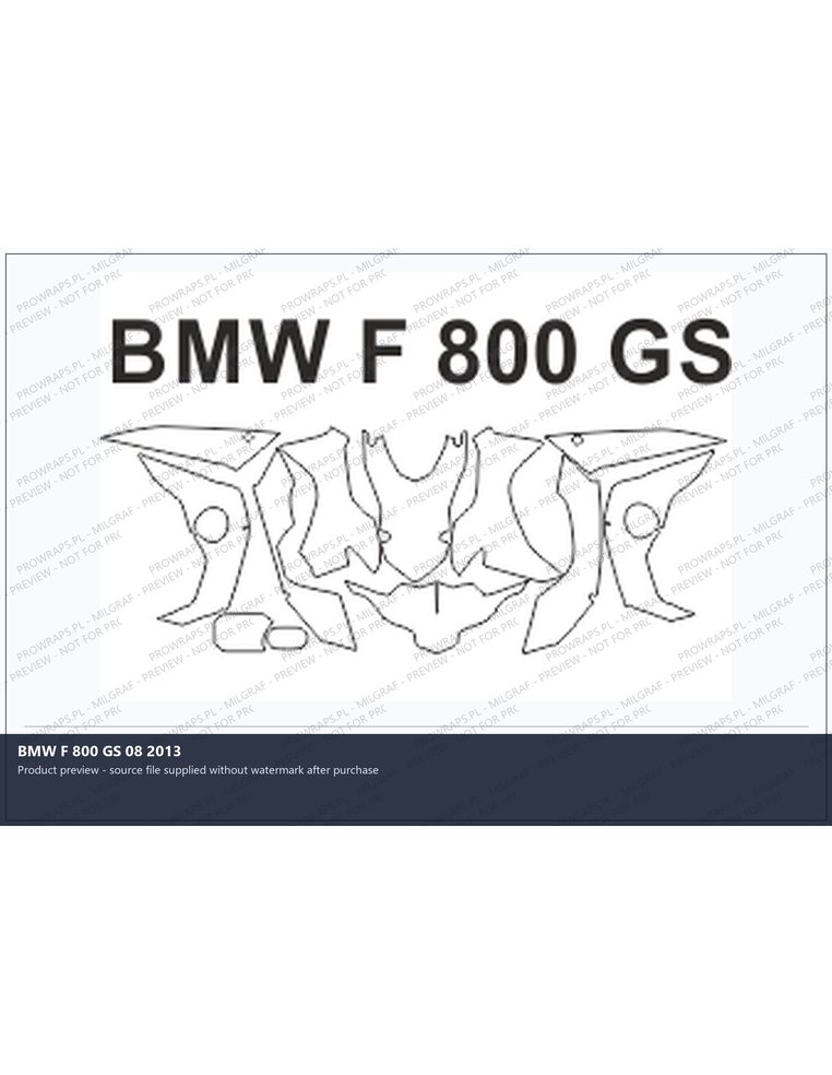 PPF Template - BMW F 800 GS 08 2013