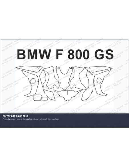 PPF Template - BMW F 800 GS 08 2013