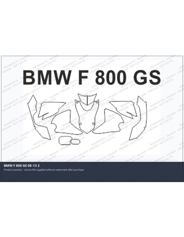 PPF Template - BMW F 800 GS 08-13 2