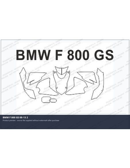 PPF Template - BMW F 800 GS 08-13 2
