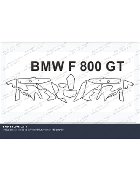 PPF Template - BMW F 800 GT 2013