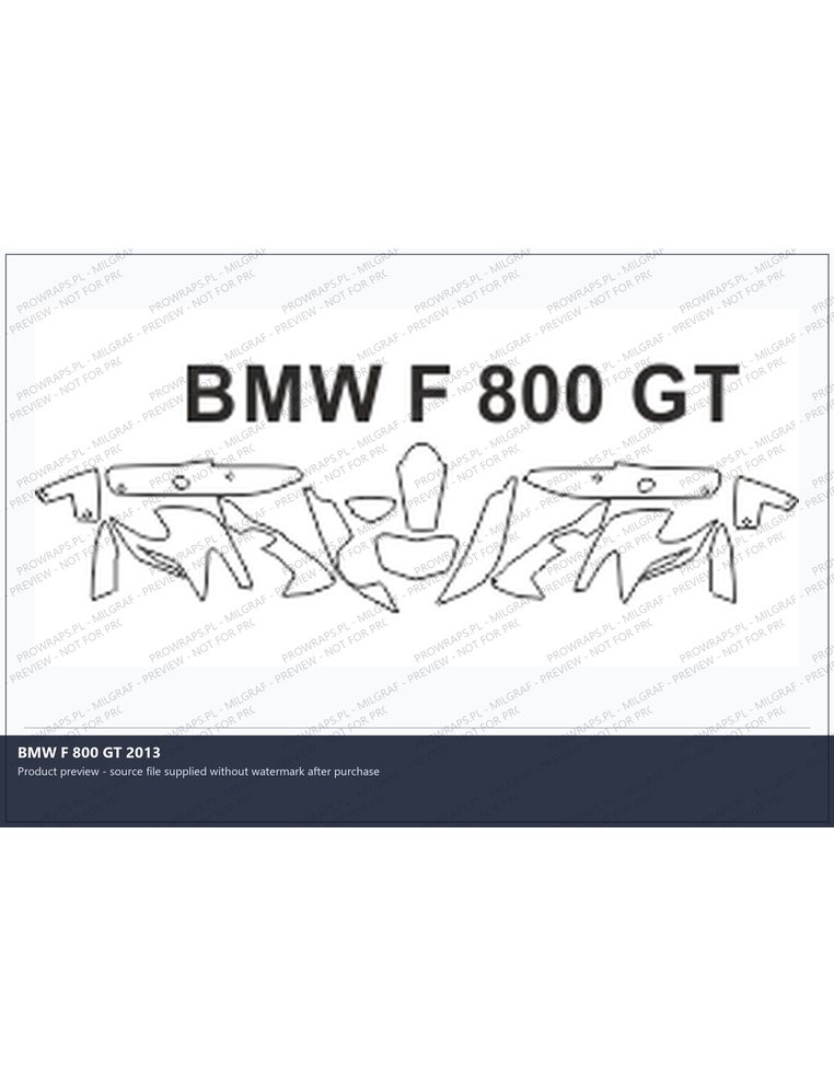 PPF Template - BMW F 800 GT 2013