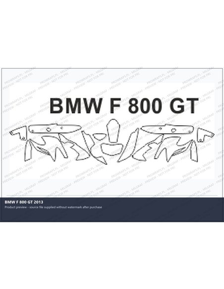 PPF Template - BMW F 800 GT 2013