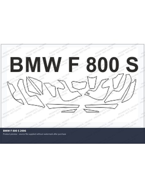 PPF Template - BMW F 800 S 2006