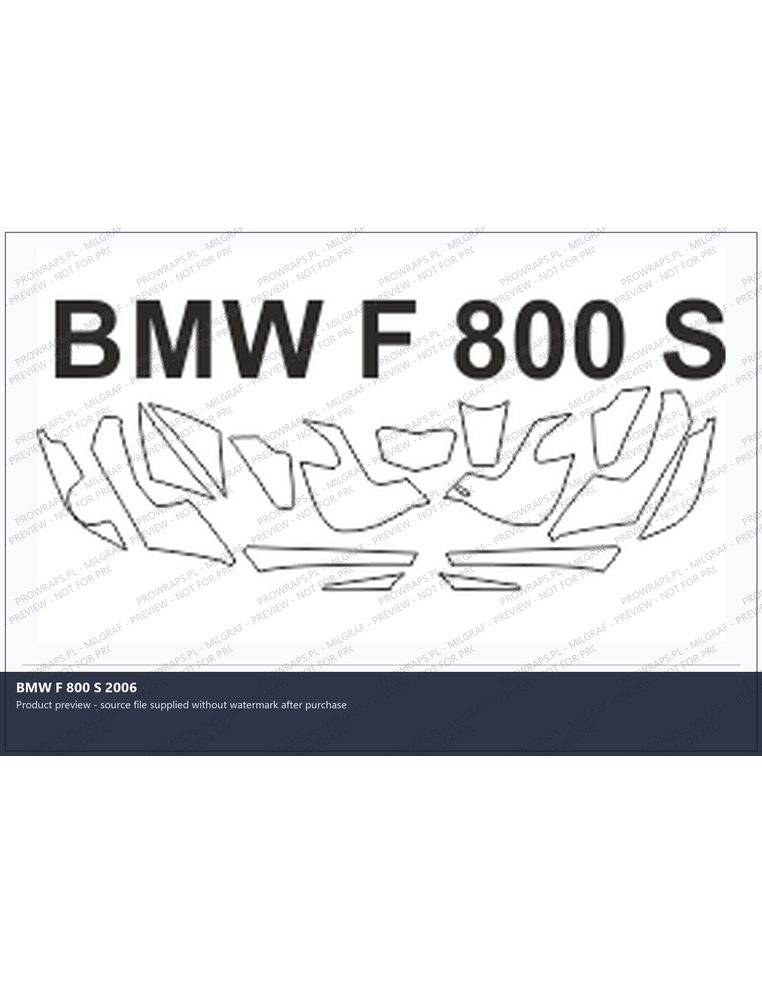 PPF Template - BMW F 800 S 2006
