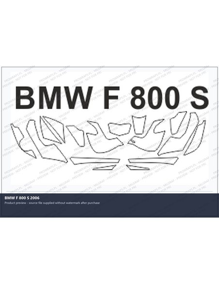 PPF Template - BMW F 800 S 2006