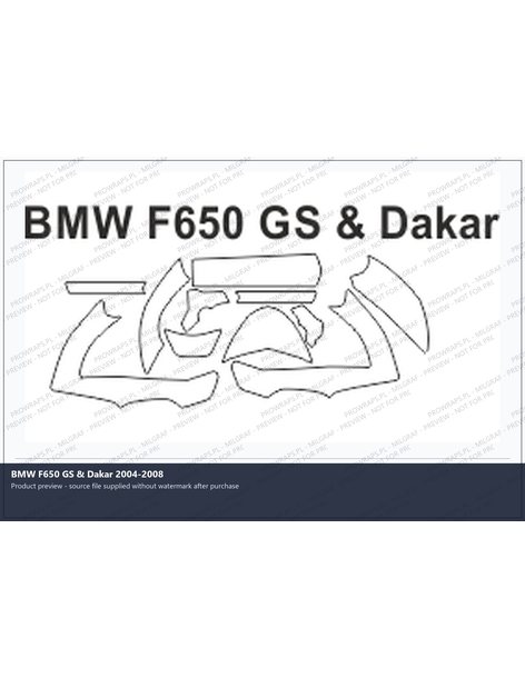 PPF Template - BMW F650 GS & Dakar 2004-2008