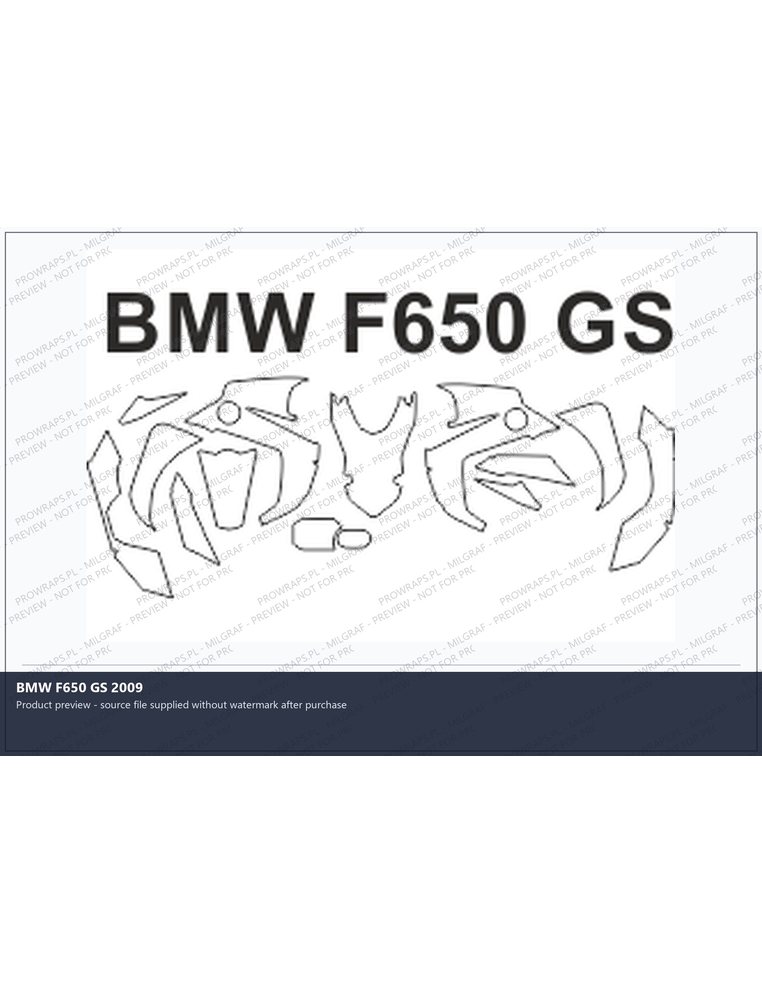 PPF Template - BMW F650 GS 2009