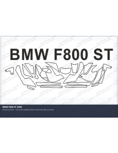PPF Template - BMW F800 ST 2006