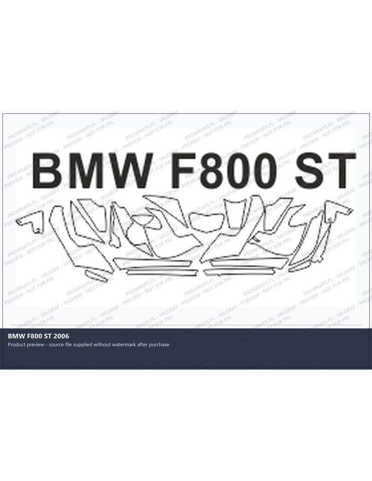 PPF Template - BMW F800 ST 2006