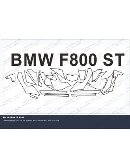 PPF Template - BMW F800 ST 2006