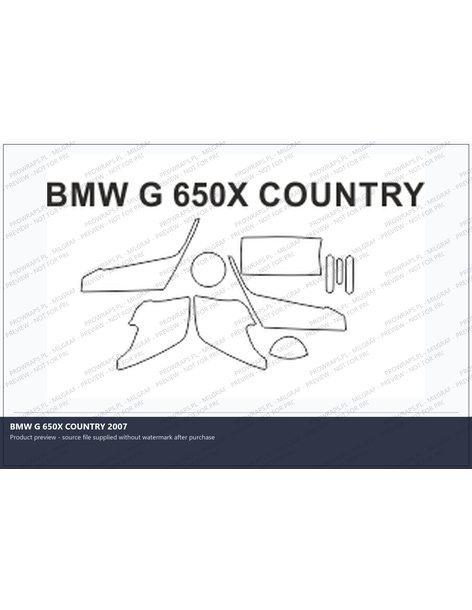 PPF Template - BMW G 650X COUNTRY 2007
