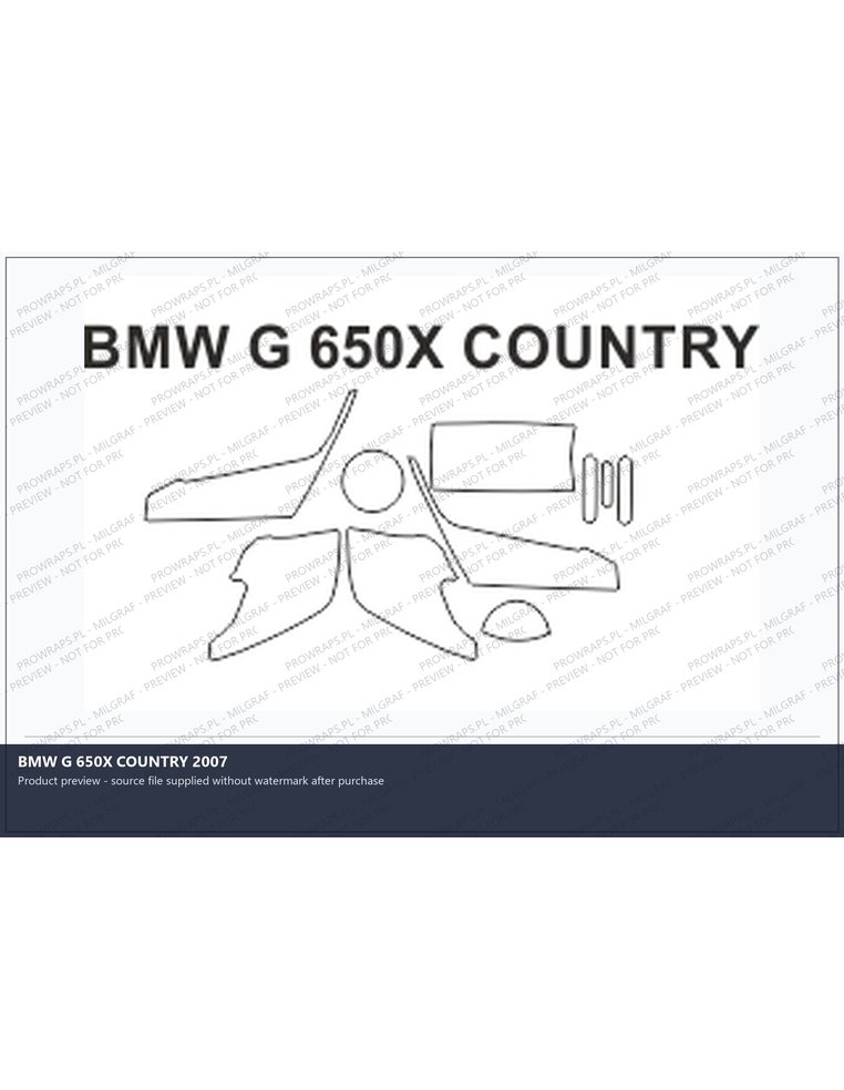 PPF Template - BMW G 650X COUNTRY 2007