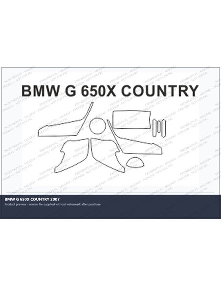 PPF Template - BMW G 650X COUNTRY 2007