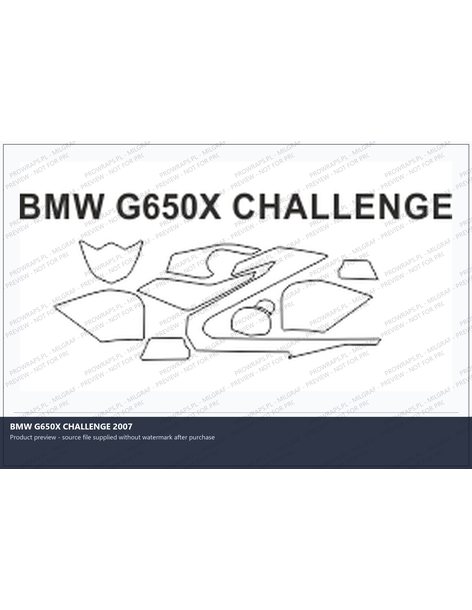 PPF Template - BMW G650X CHALLENGE 2007