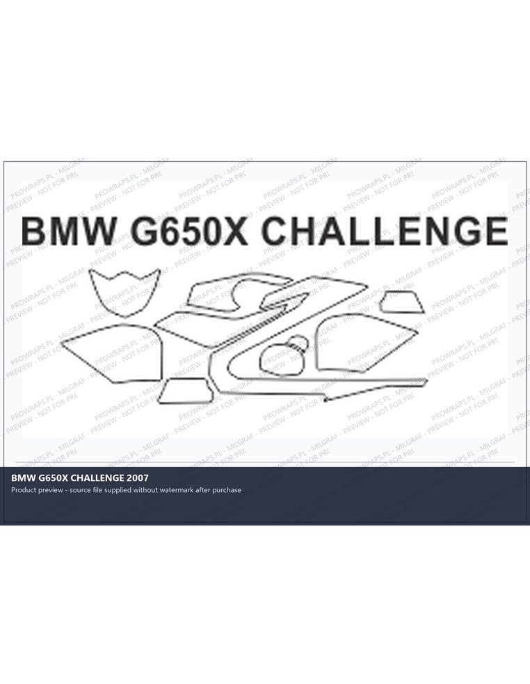 PPF Template - BMW G650X CHALLENGE 2007