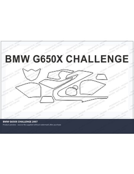 PPF Template - BMW G650X CHALLENGE 2007