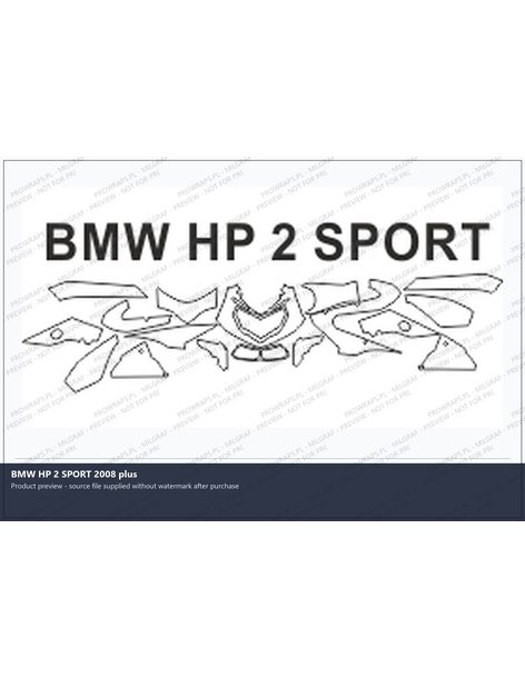 PPF Template - BMW HP 2 SPORT 2008 plus