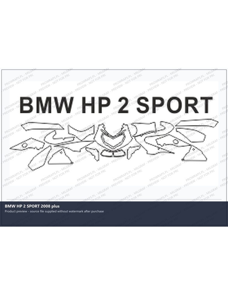 PPF Template - BMW HP 2 SPORT 2008 plus