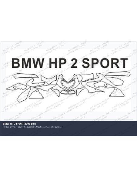 PPF Template - BMW HP 2 SPORT 2008 plus