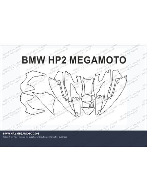 PPF Template - BMW HP2 MEGAMOTO 2008