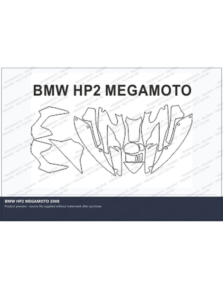 PPF Template - BMW HP2 MEGAMOTO 2008