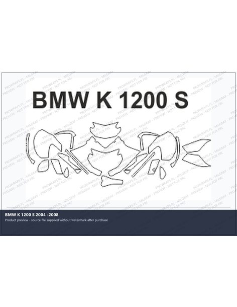 PPF Template - BMW K 1200 S 2004 -2008