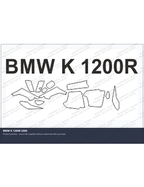 PPF Template - BMW K 1200R 2006