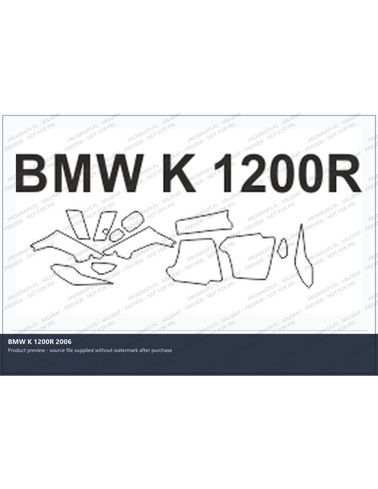 PPF Template - BMW K 1200R 2006
