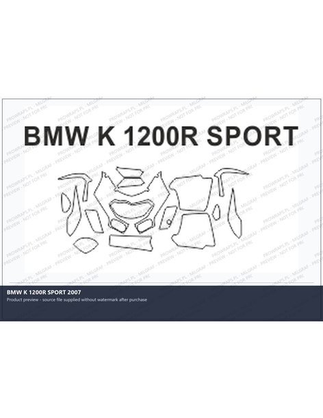 PPF Template - BMW K 1200R SPORT 2007