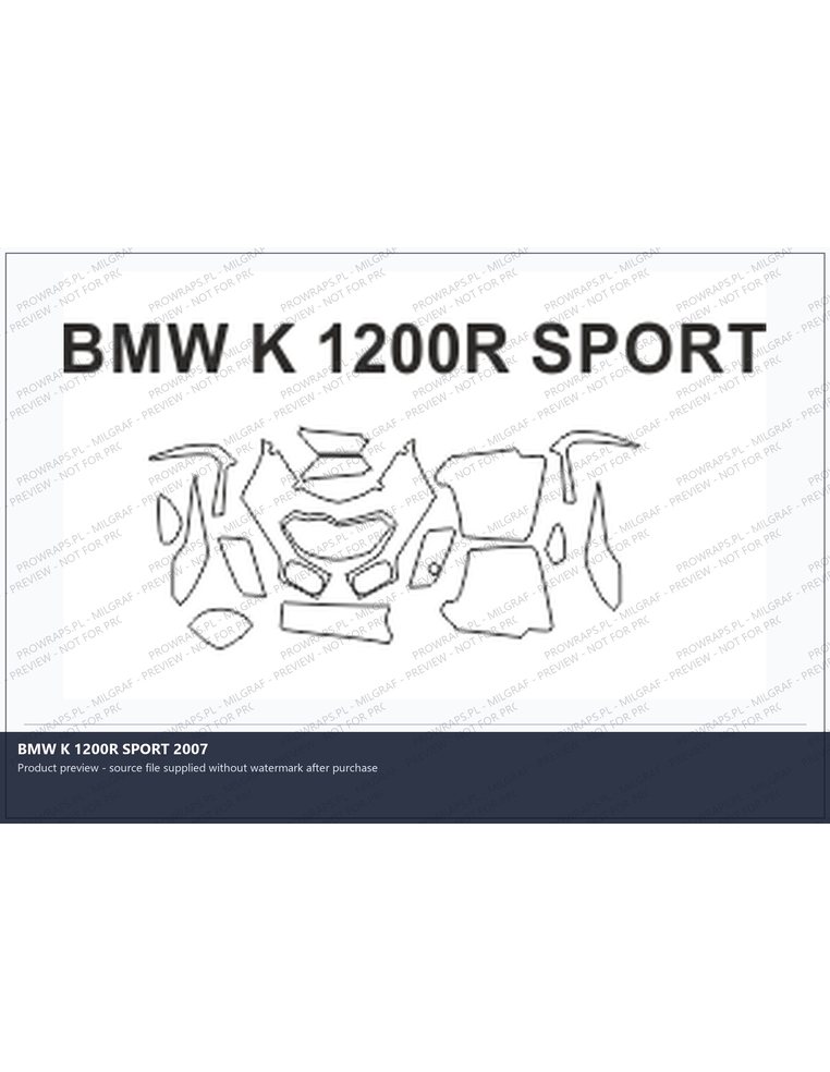 PPF Template - BMW K 1200R SPORT 2007