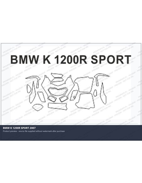 PPF Template - BMW K 1200R SPORT 2007