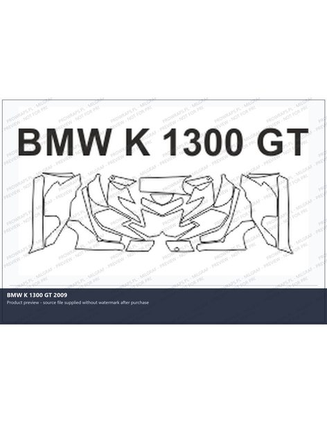 PPF Template - BMW K 1300 GT 2009