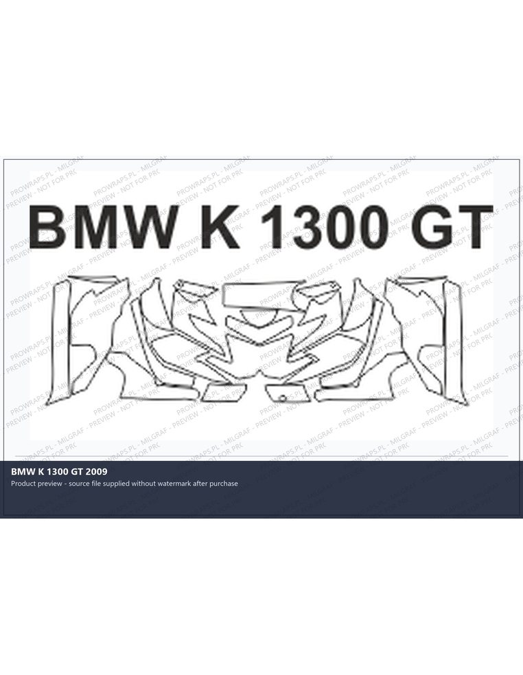 PPF Template - BMW K 1300 GT 2009