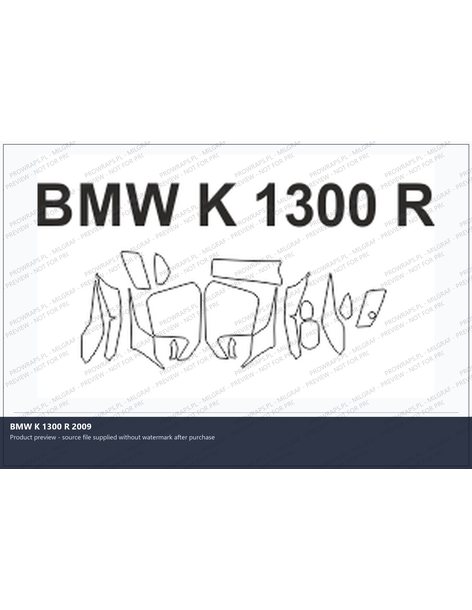 PPF Template - BMW K 1300 R 2009