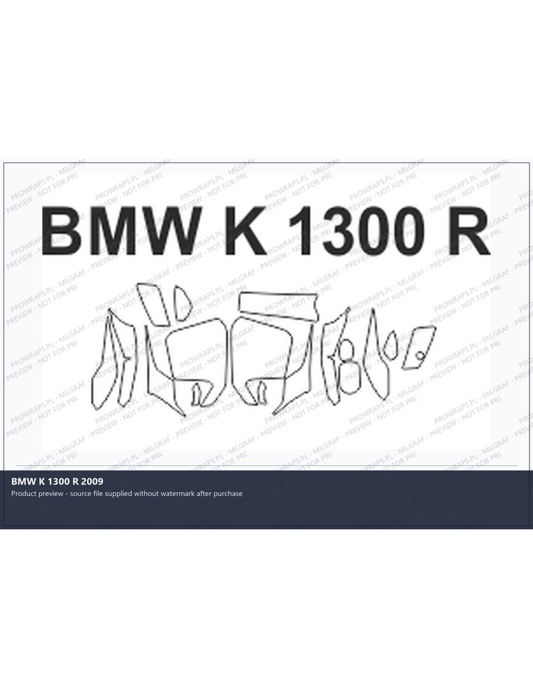 PPF Template - BMW K 1300 R 2009
