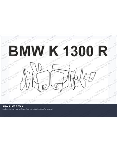 PPF Template - BMW K 1300 R 2009