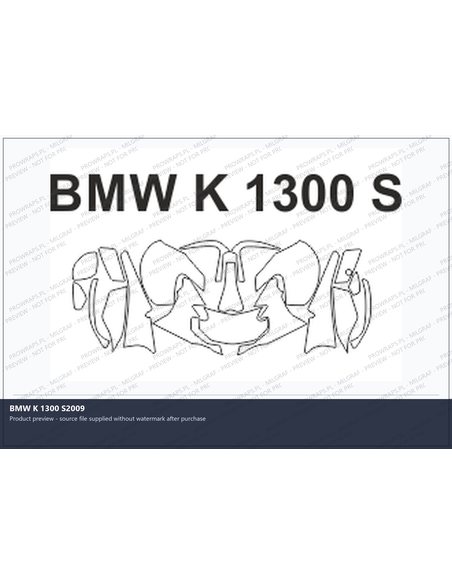 PPF Template - BMW K 1300 S2009