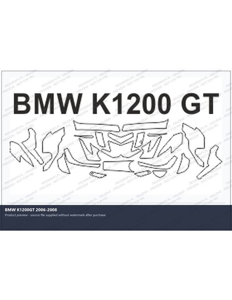 PPF Template - BMW K1200GT 2006-2008
