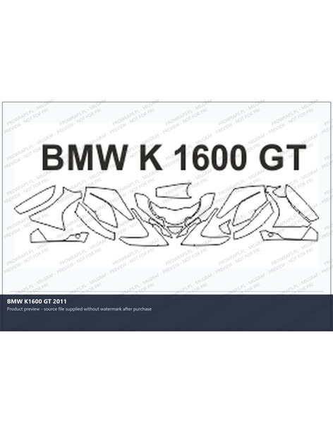 PPF Template - BMW K1600 GT 2011